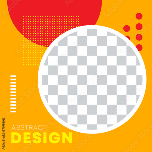 Yellow abstract poster. Flyer design. Modern square banner, Email ad newsletter layouts. Vector illustration