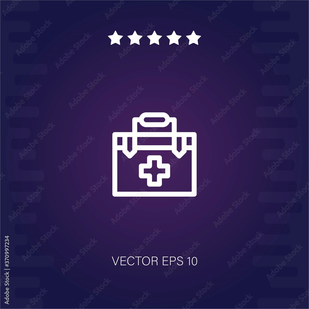 first aid kit vector icon modern illustration first aid kit vector icon modern illustration