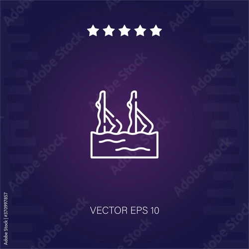 synchronised swimming vector icon modern illustration