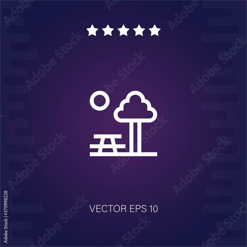 rest area vector icon modern illustration