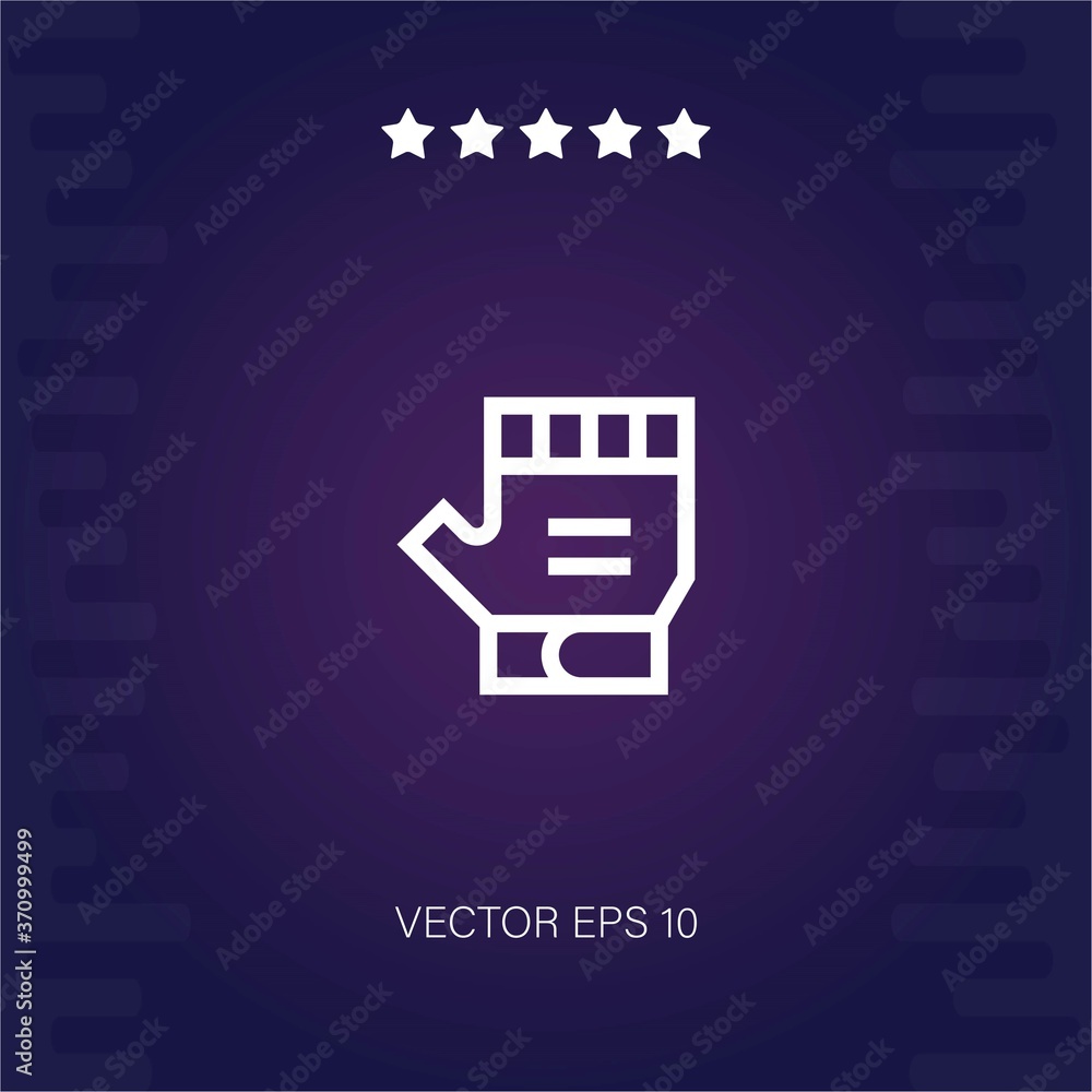 Fototapeta premium glove vector icon modern illustration