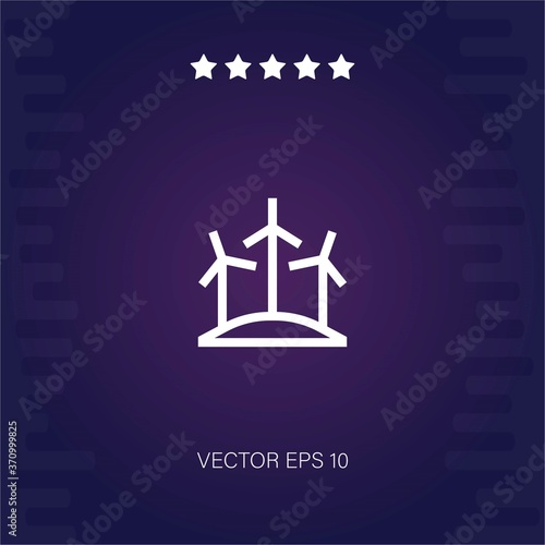 eolic energy vector icon modern illustration