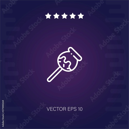 caramelized apple vector icon modern illustration