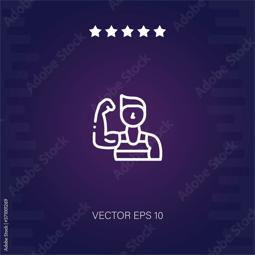 strongman vector icon modern illustration