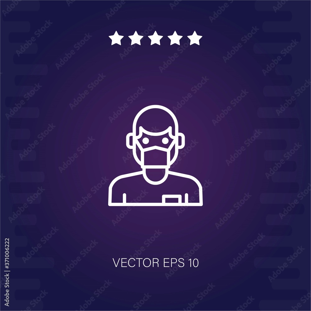 man vector icon modern illustration man vector icon modern illustration