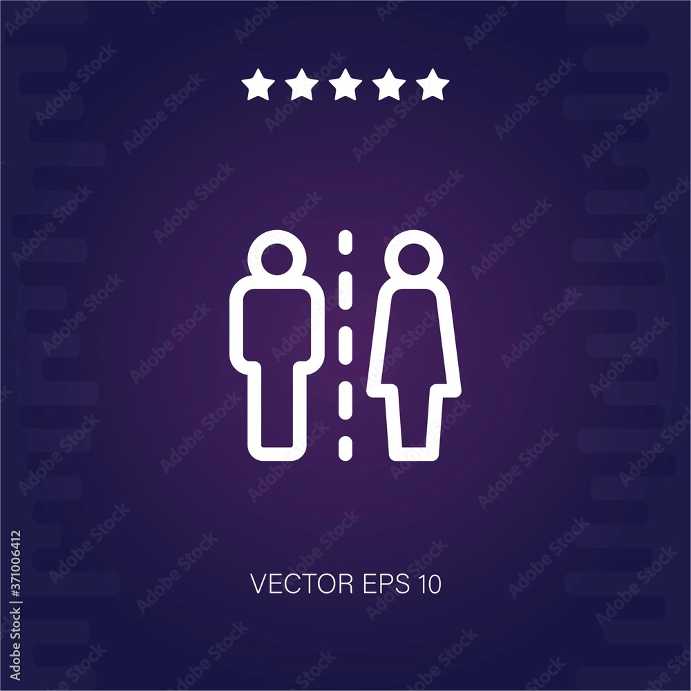 Gap vector icon modern illustration Gap vector icon modern illustration