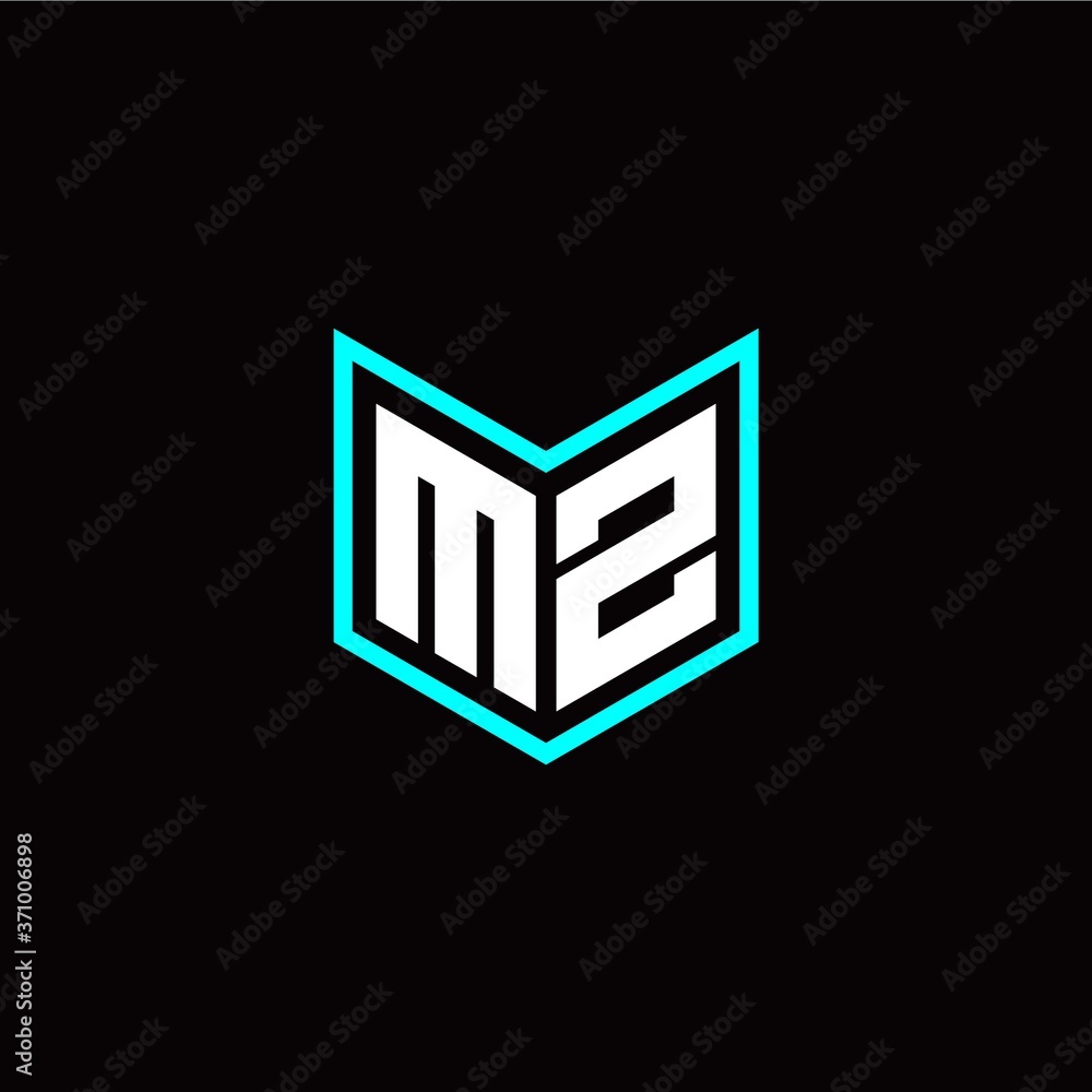 initial M Z letter with book style logo template vector initial M Z letter with book style logo template vector