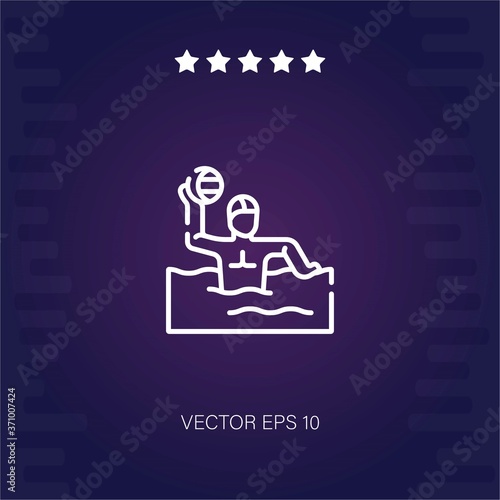 water polo vector icon modern illustration