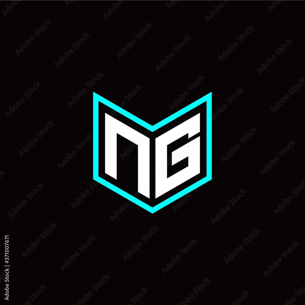 initial N G letter with book style logo template vector initial N G letter with book style logo template vector
