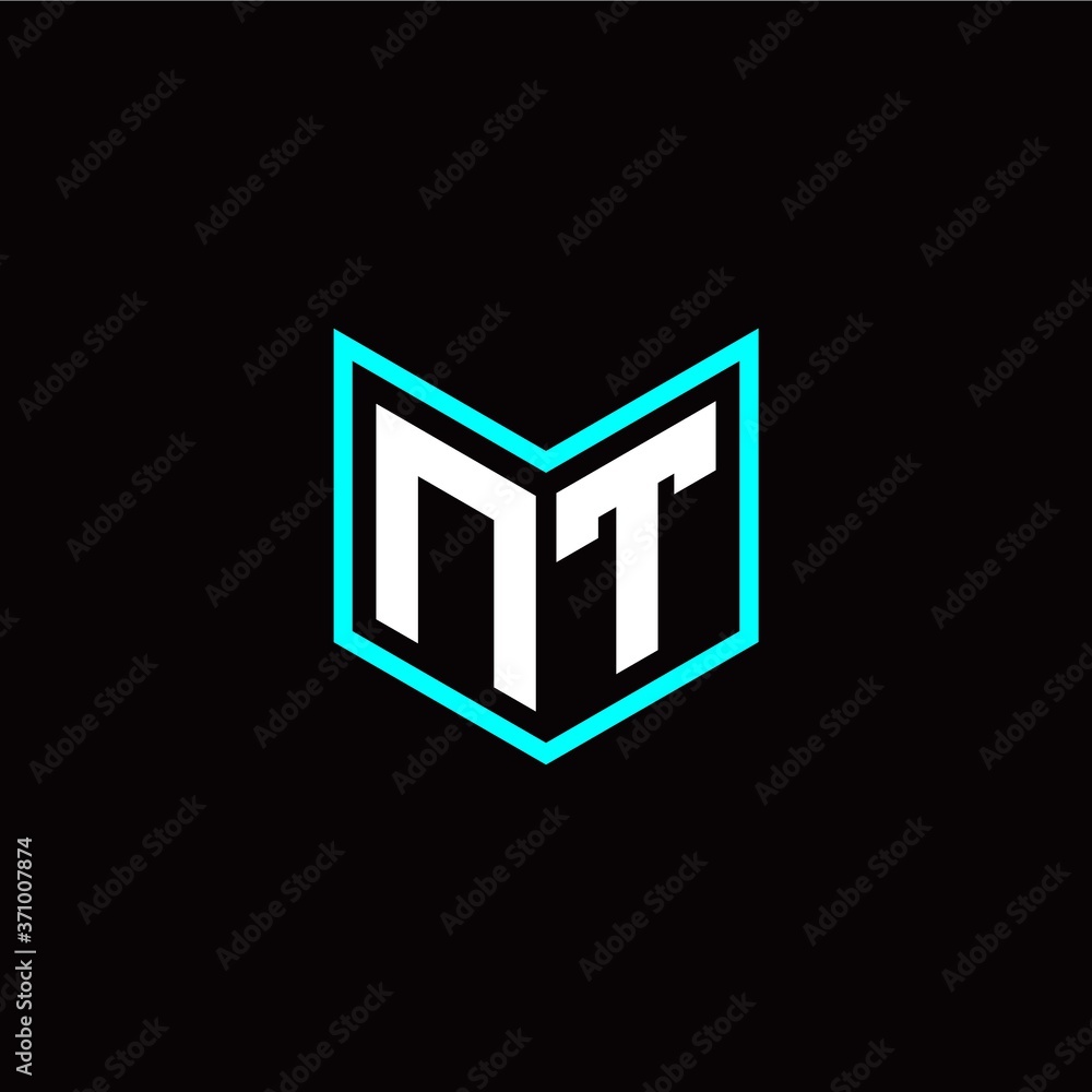 initial N T letter with book style logo template vector initial N T letter with book style logo template vector