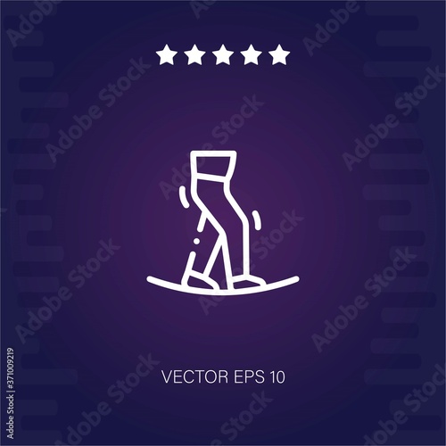tightrope walker vector icon modern illustration