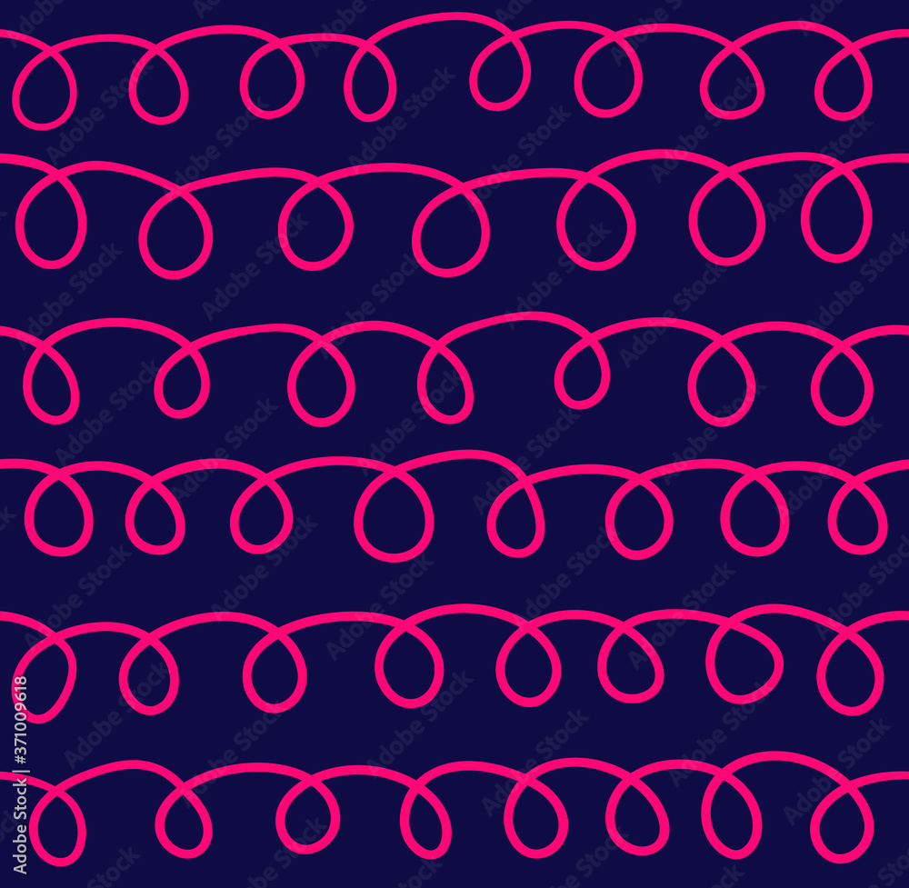Fototapeta premium Vector seamless pattern with curls.