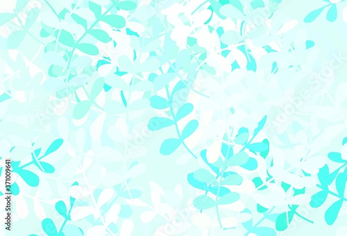 Light Green vector elegant background with leaves.