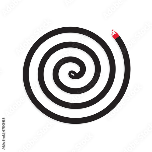 mosquito repellent coil icon- vector illustration
