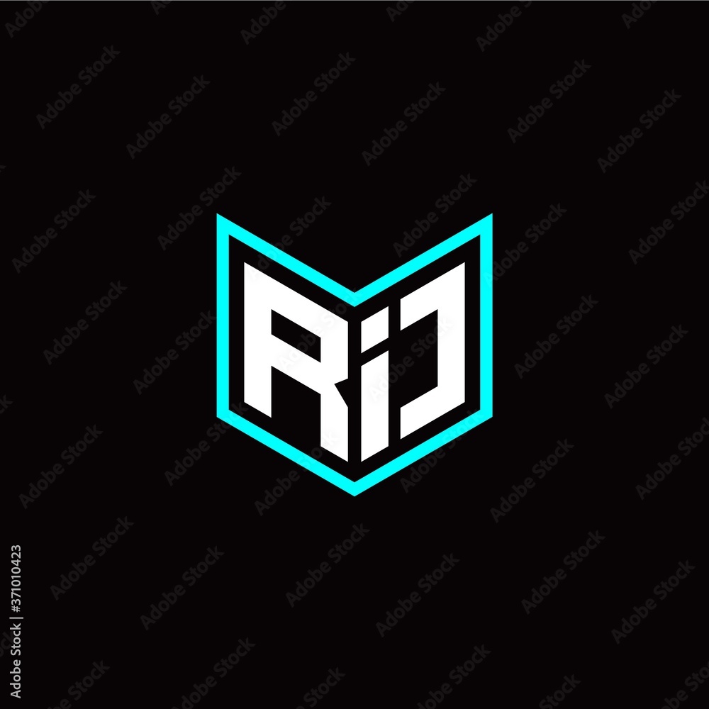 initial R I letter with book style logo template vector initial R I letter with book style logo template vector