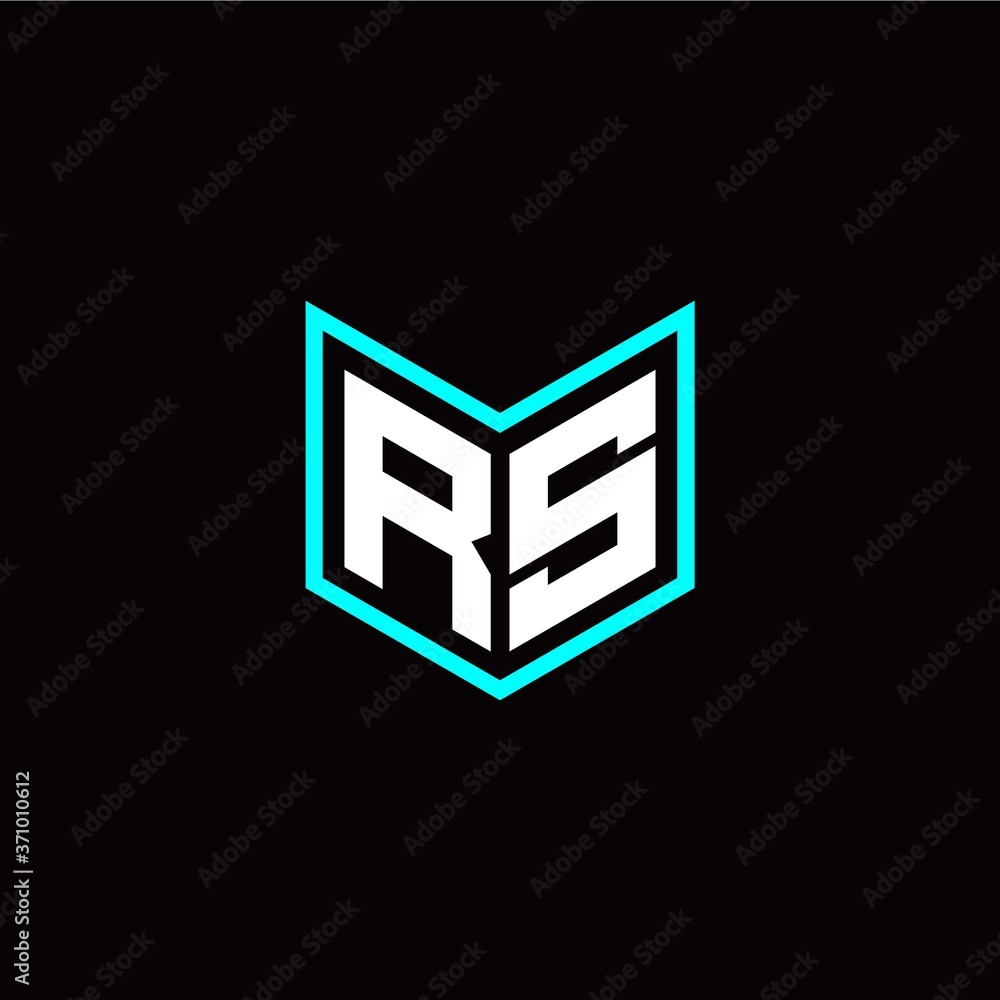 initial R S letter with book style logo template vector initial R S letter with book style logo template vector