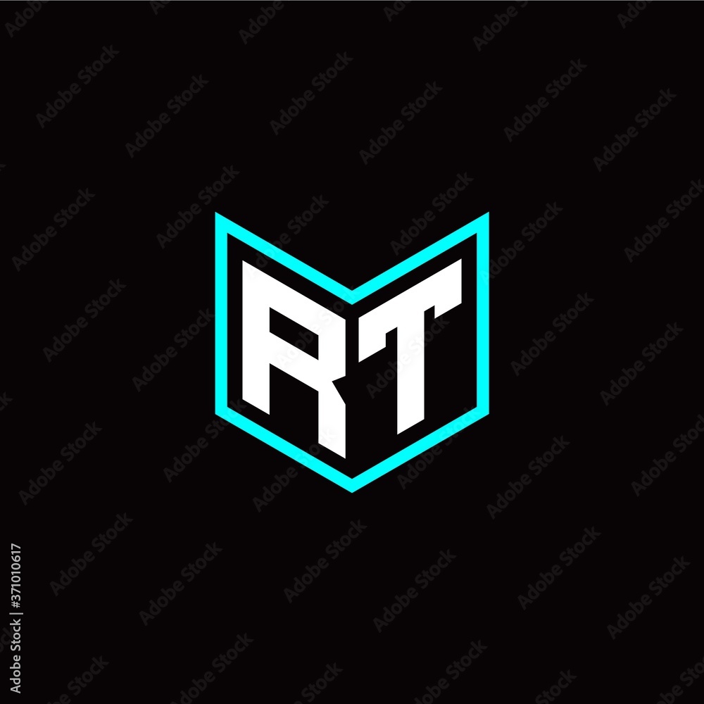 initial R T letter with book style logo template vector initial R T letter with book style logo template vector