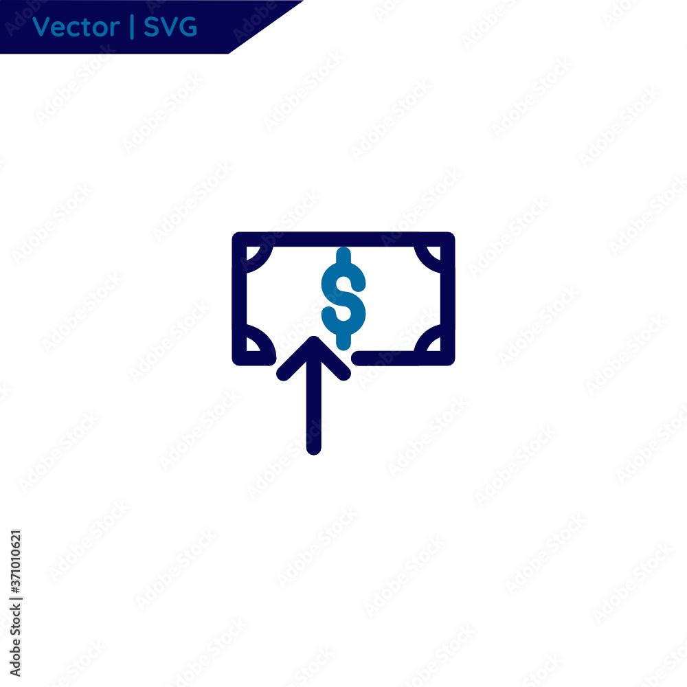 Fintech graphic icon.