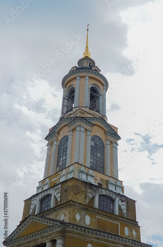 photos of old stone Russian Orthodox Suzdal Church towers