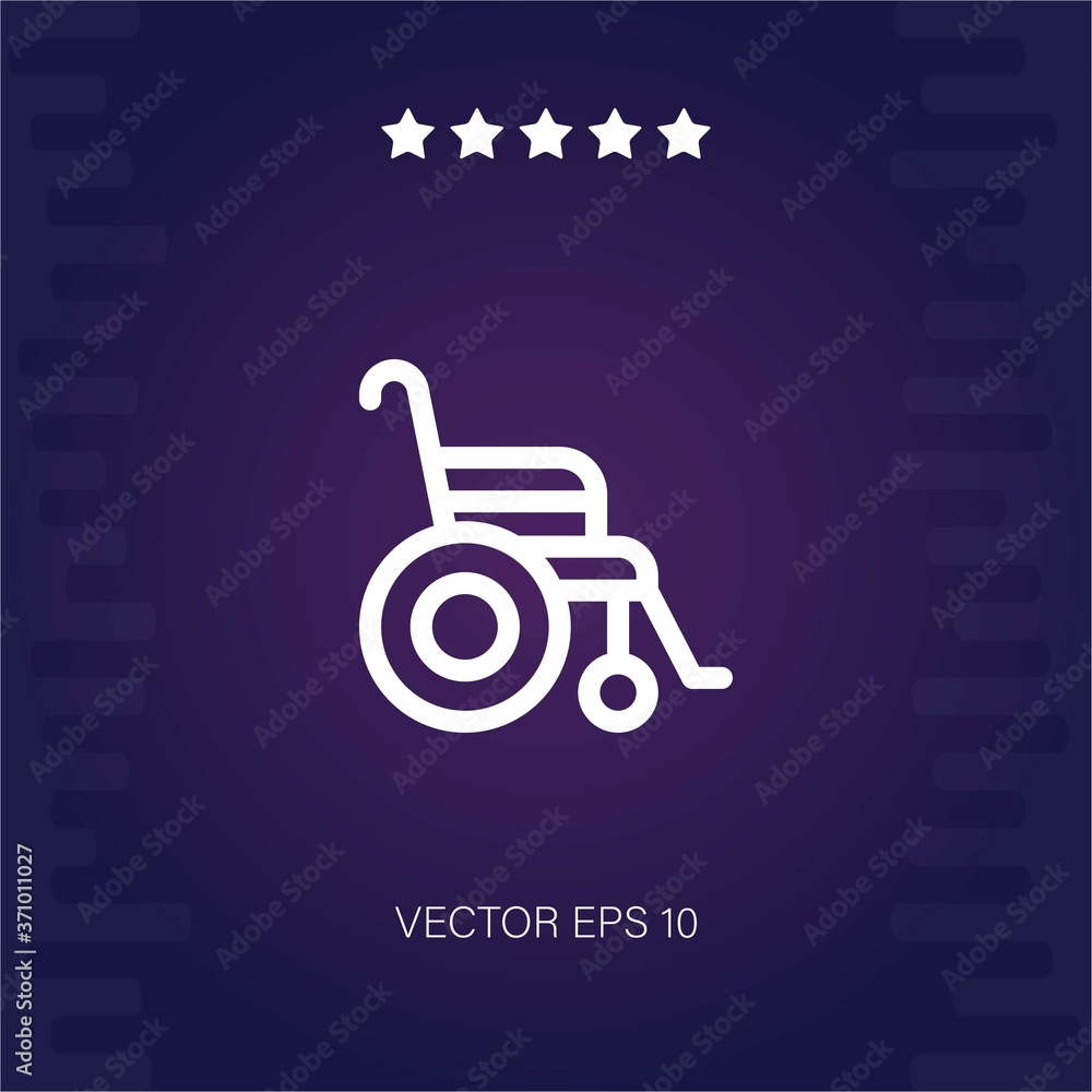 wheelchair vector icon modern illustration wheelchair vector icon modern illustration