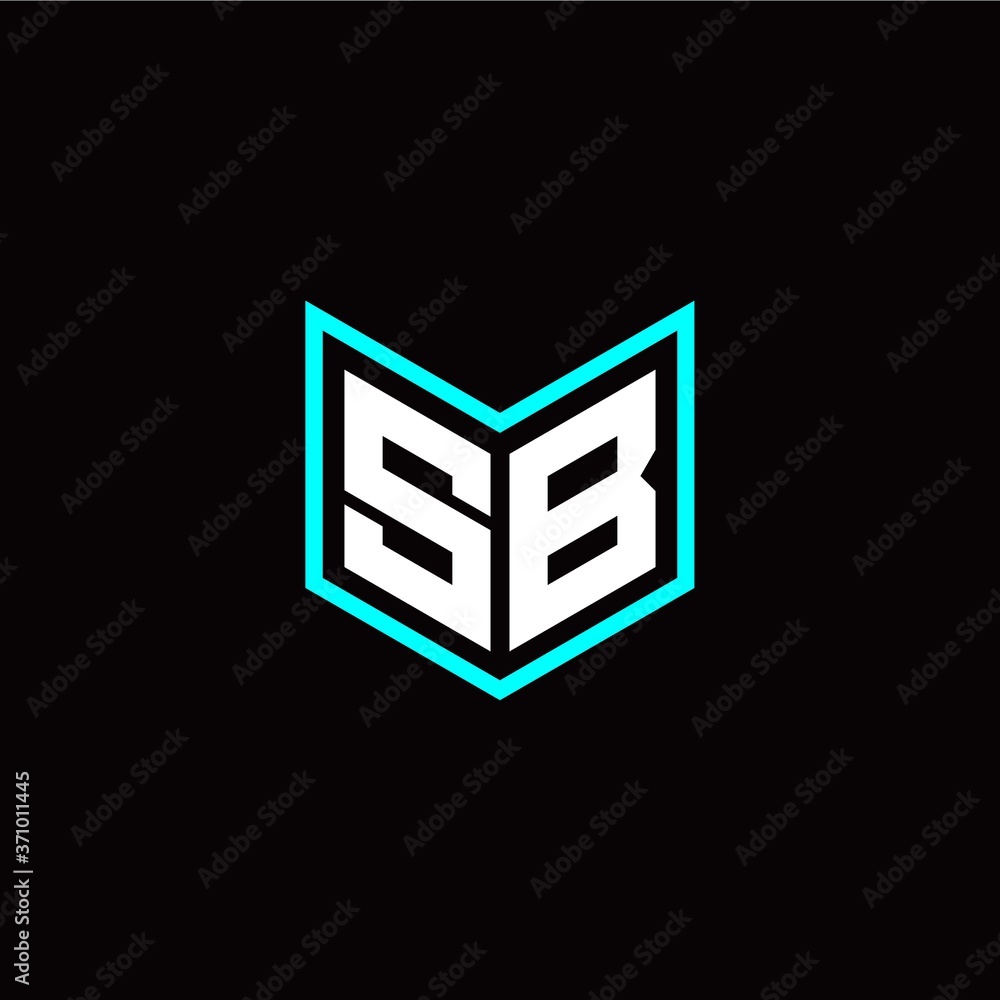initial S B letter with book style logo template vector initial S B letter with book style logo template vector