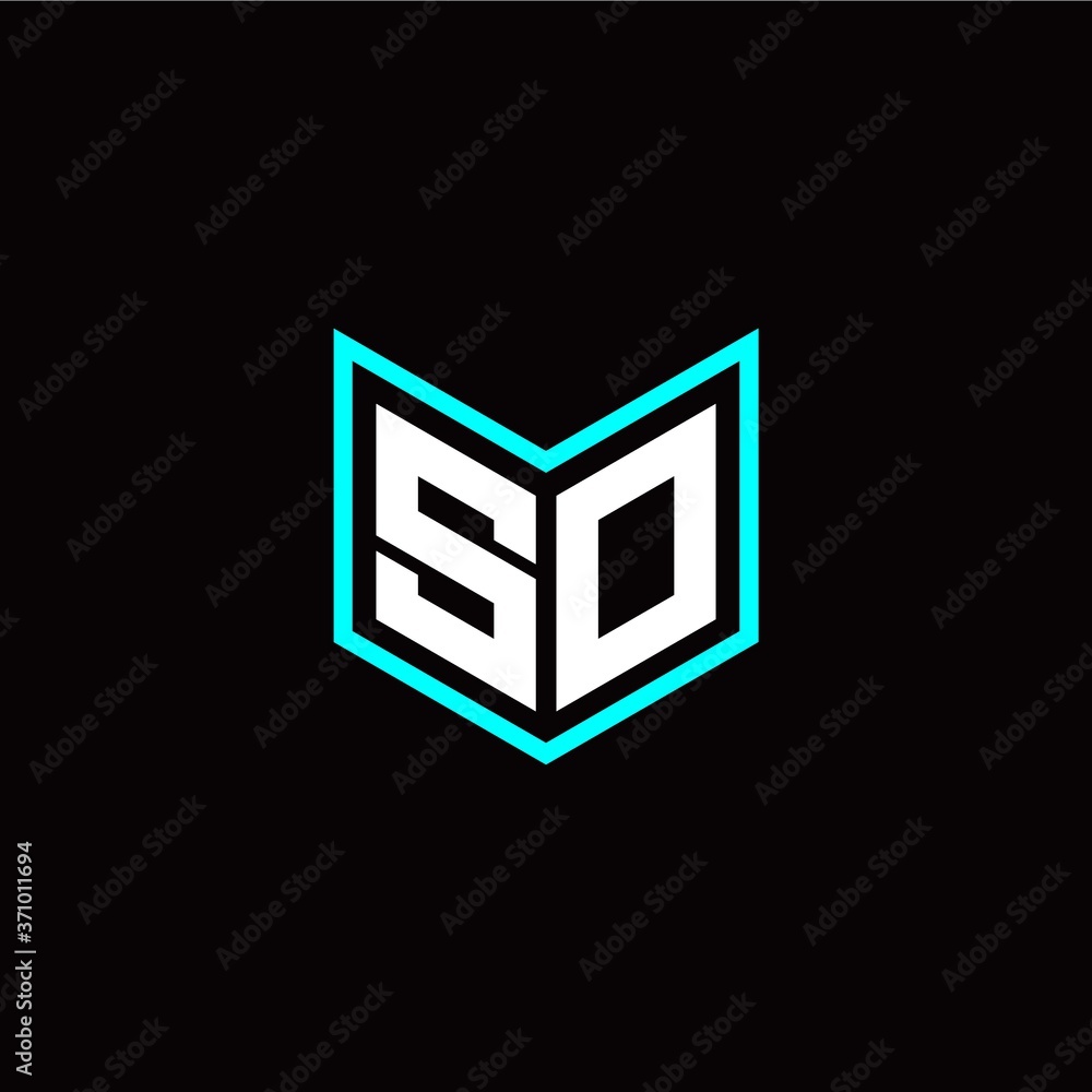 initial S O letter with book style logo template vector initial S O letter with book style logo template vector