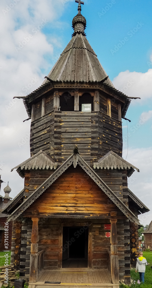 photo of the wooden tower of the Russian Orthodox Church photo of the wooden tower of the Russian Orthodox Church
