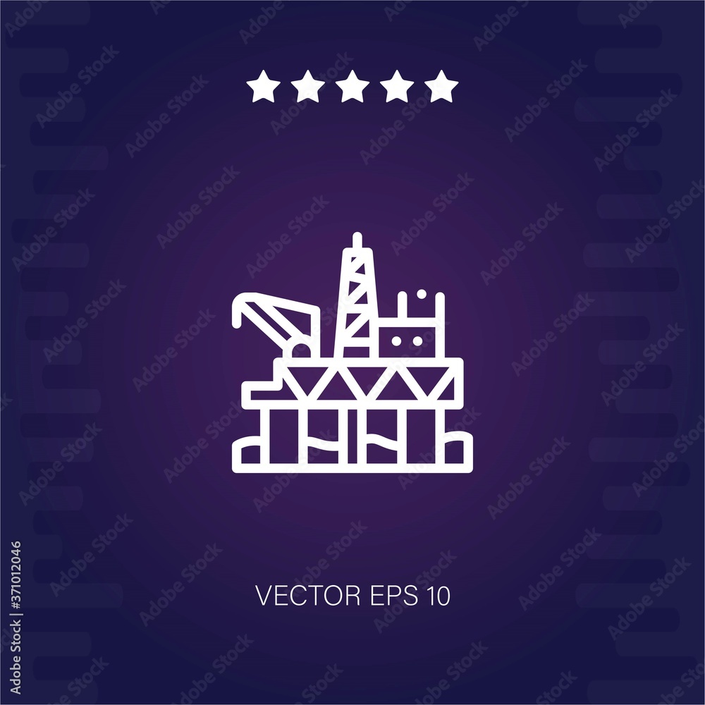 oil platform vector icon modern illustration oil platform vector icon modern illustration