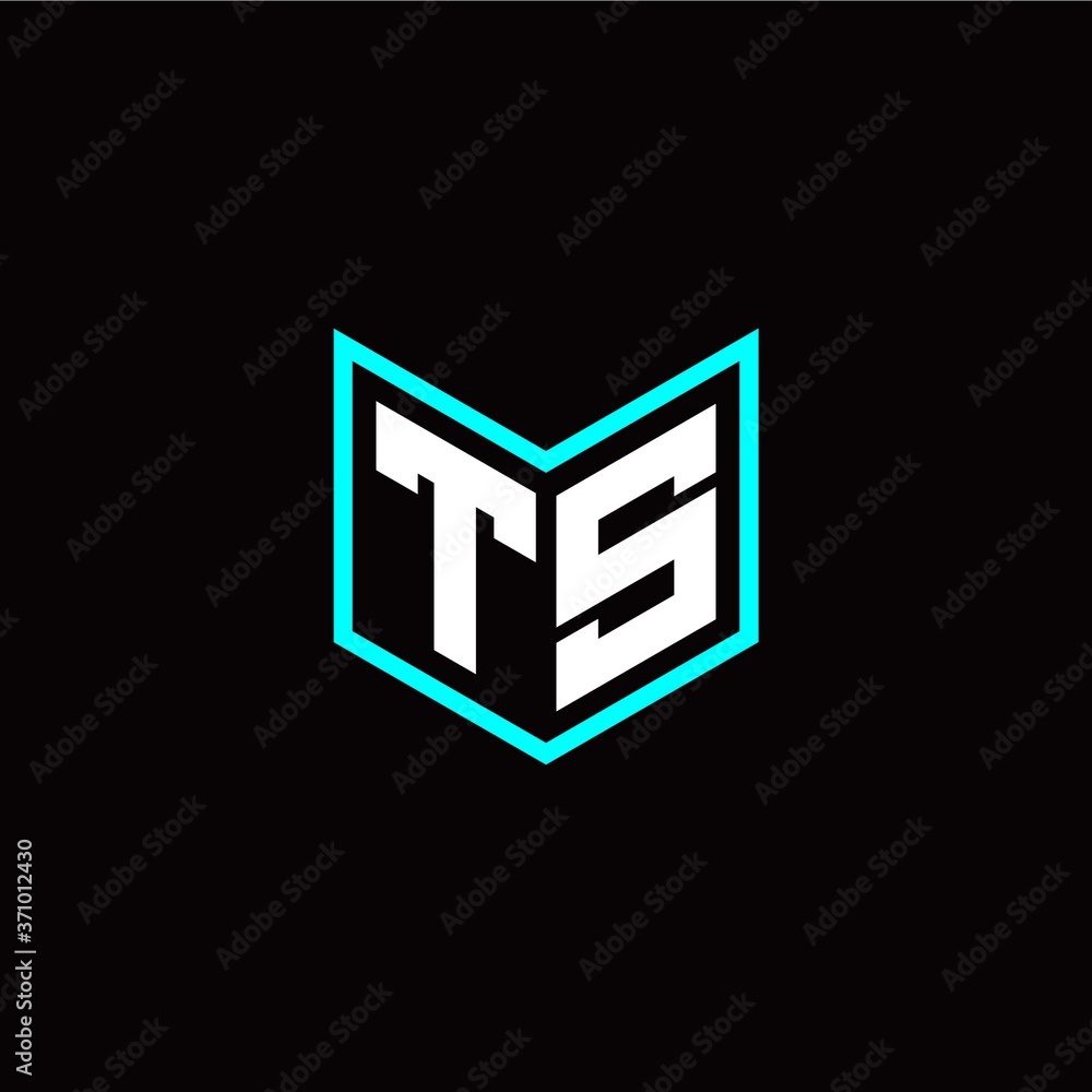initial T S letter with book style logo template vector initial T S letter with book style logo template vector