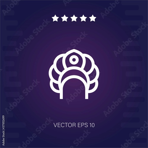 kokoshnik vector icon modern illustration