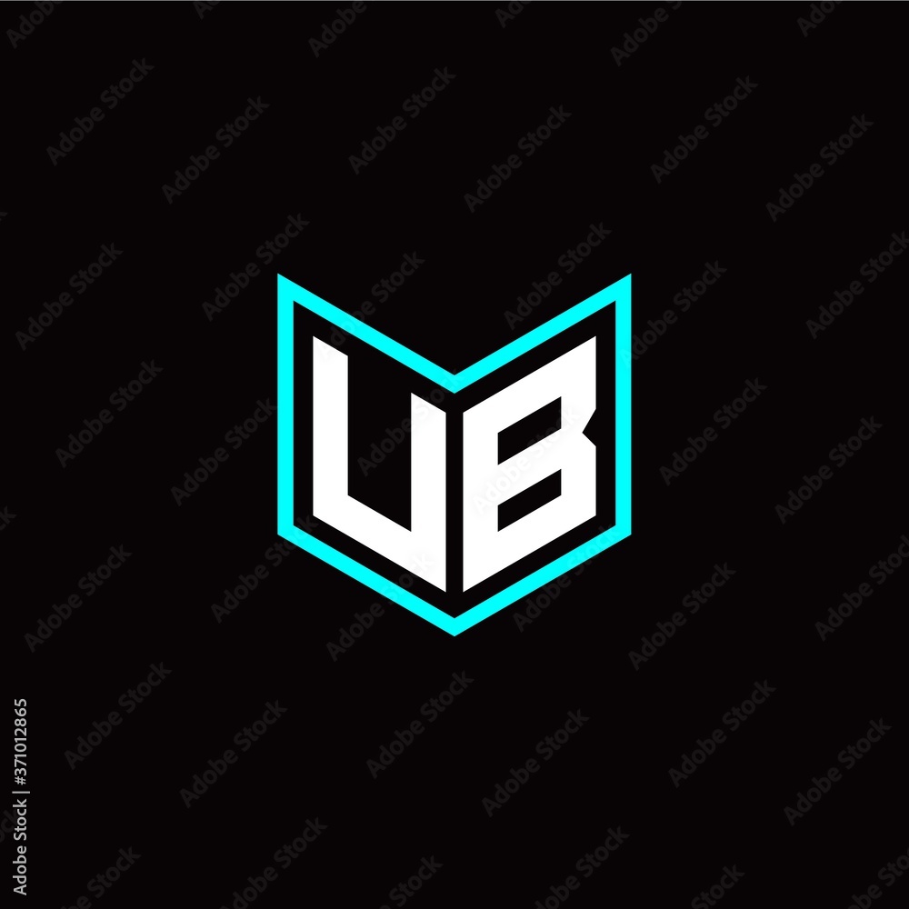 initial U B letter with book style logo template vector initial U B letter with book style logo template vector