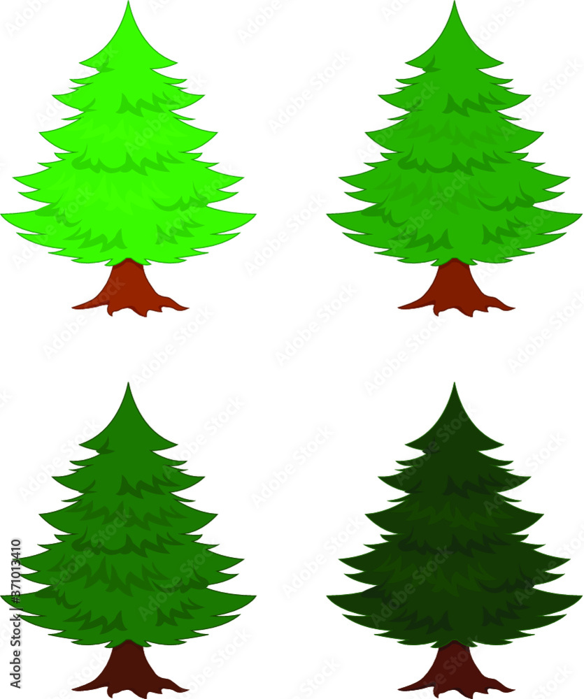 christmas trees set