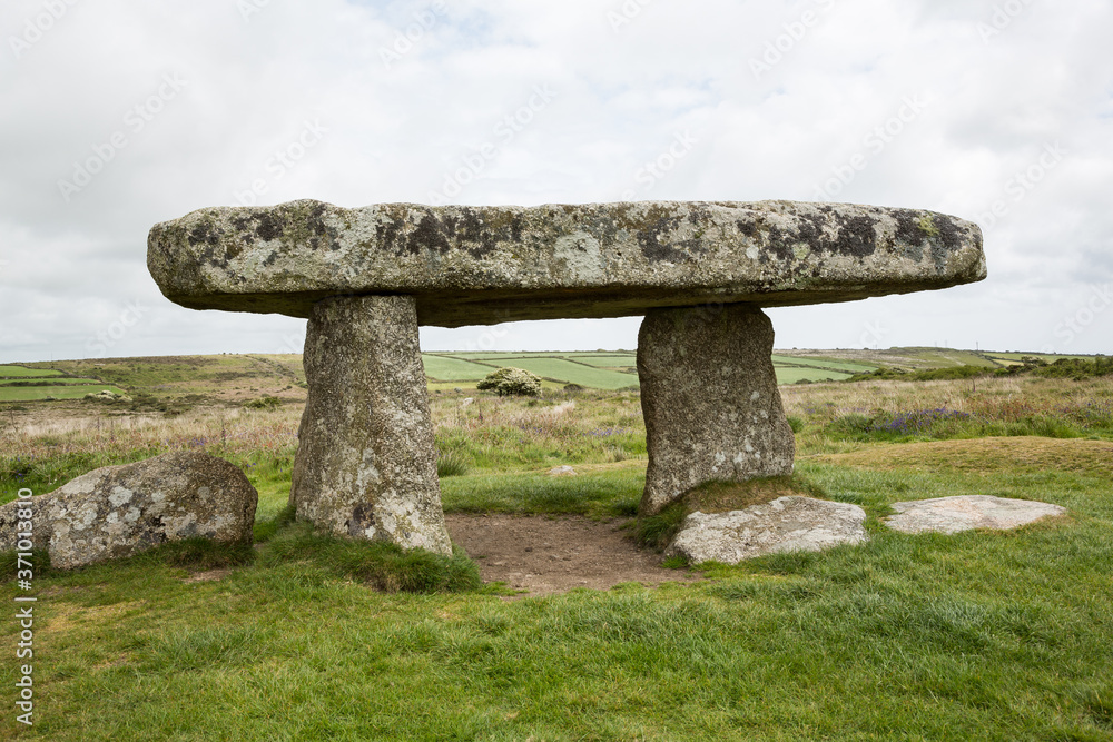 Lanyon Quoit, a megalithic dolmen site with a 12-ton capstone Lanyon Quoit, a megalithic dolmen site with a 12-ton capstone
