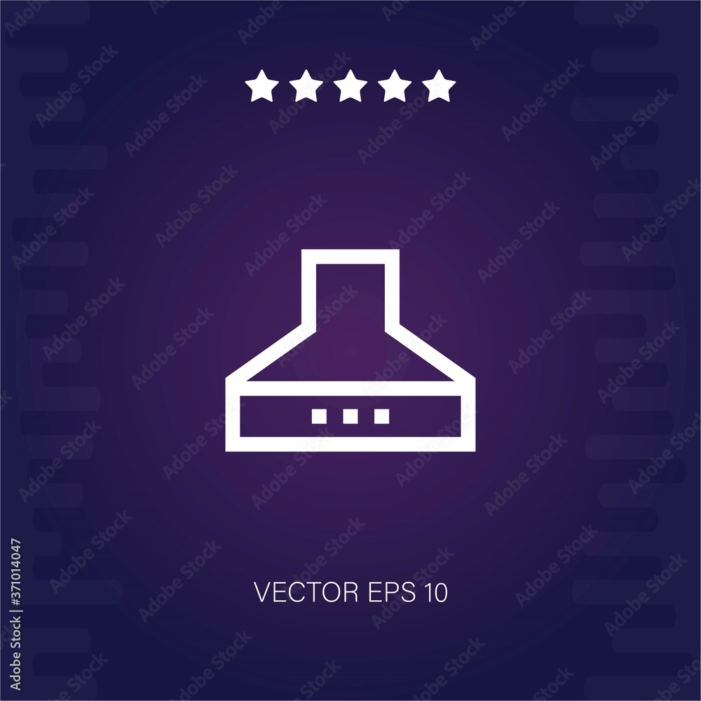 Smoke extraction vector icon modern illustration Smoke extraction vector icon modern illustration