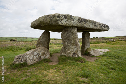 Lanyon Quoit, a megalithic dolmen site with a 12-ton capstone