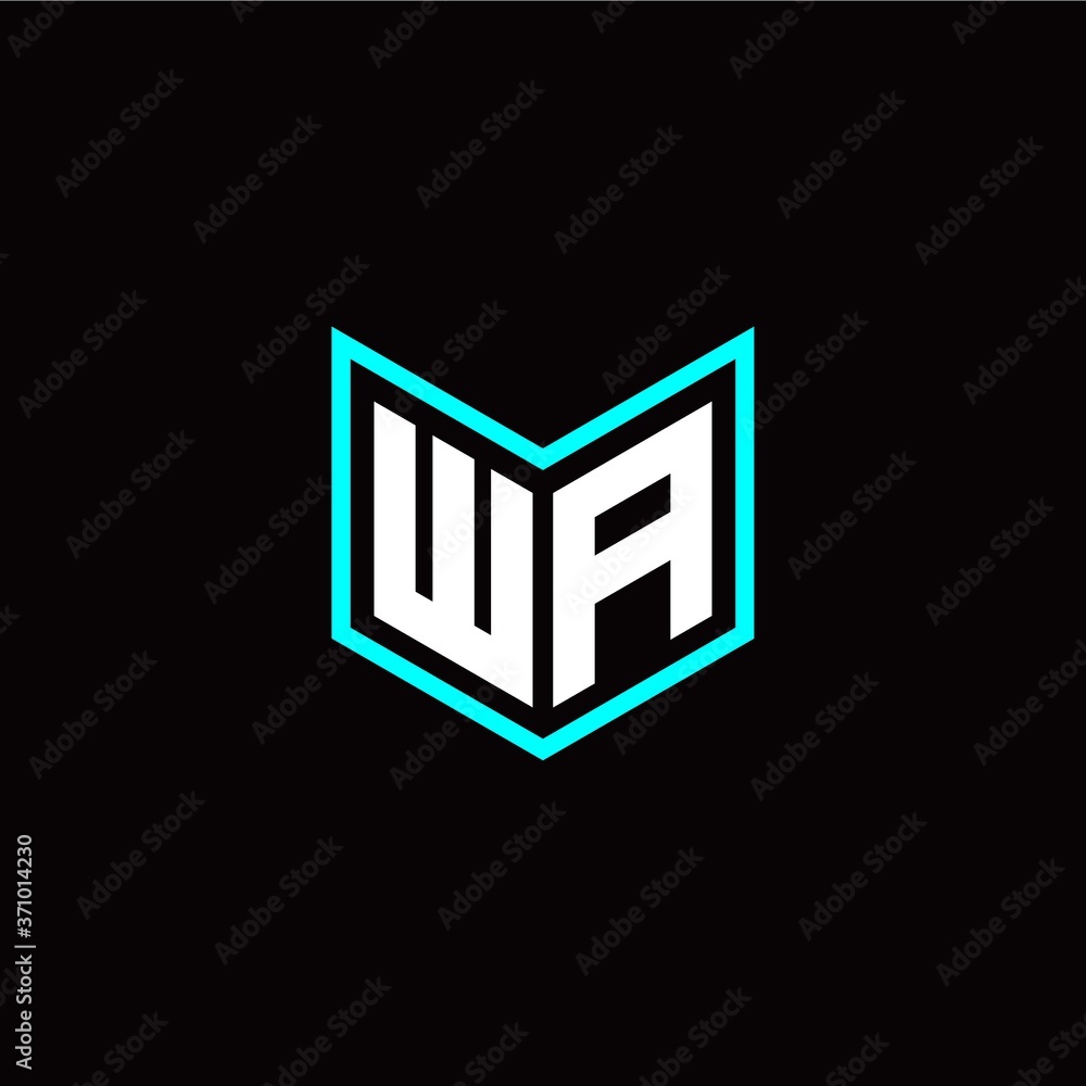 initial W A letter with book style logo template vector initial W A letter with book style logo template vector