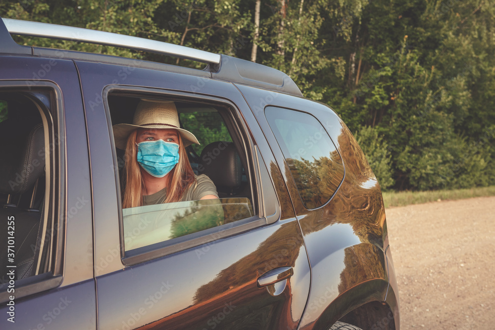 Travel ,Staycations,Social distance. gen z travels with mask covid 19 coronavirus pandemic, isolation, tourism,new normal.Staycations, hyper-local travel, Road trip,getaway, natural environment