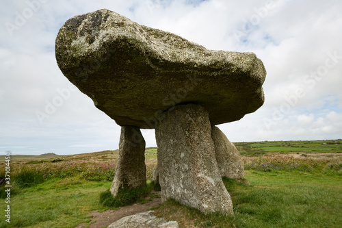 Lanyon Quoit, a megalithic dolmen site with a 12-ton capstone photo