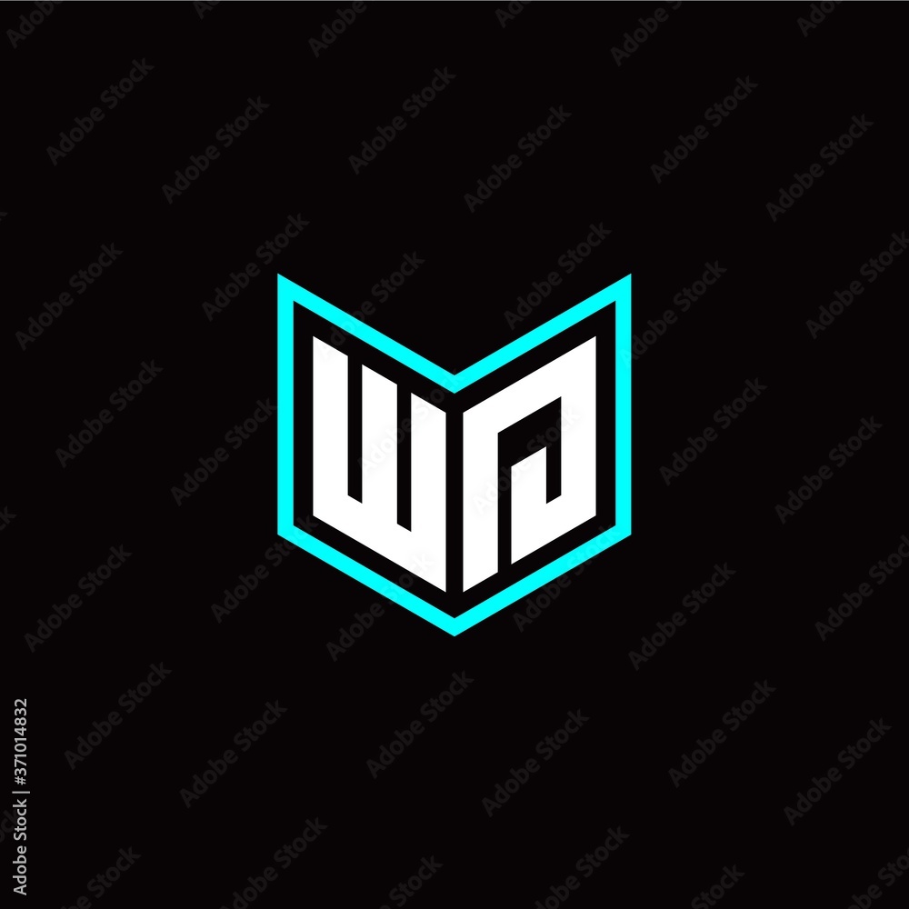 initial W Q letter with book style logo template vector initial W Q letter with book style logo template vector