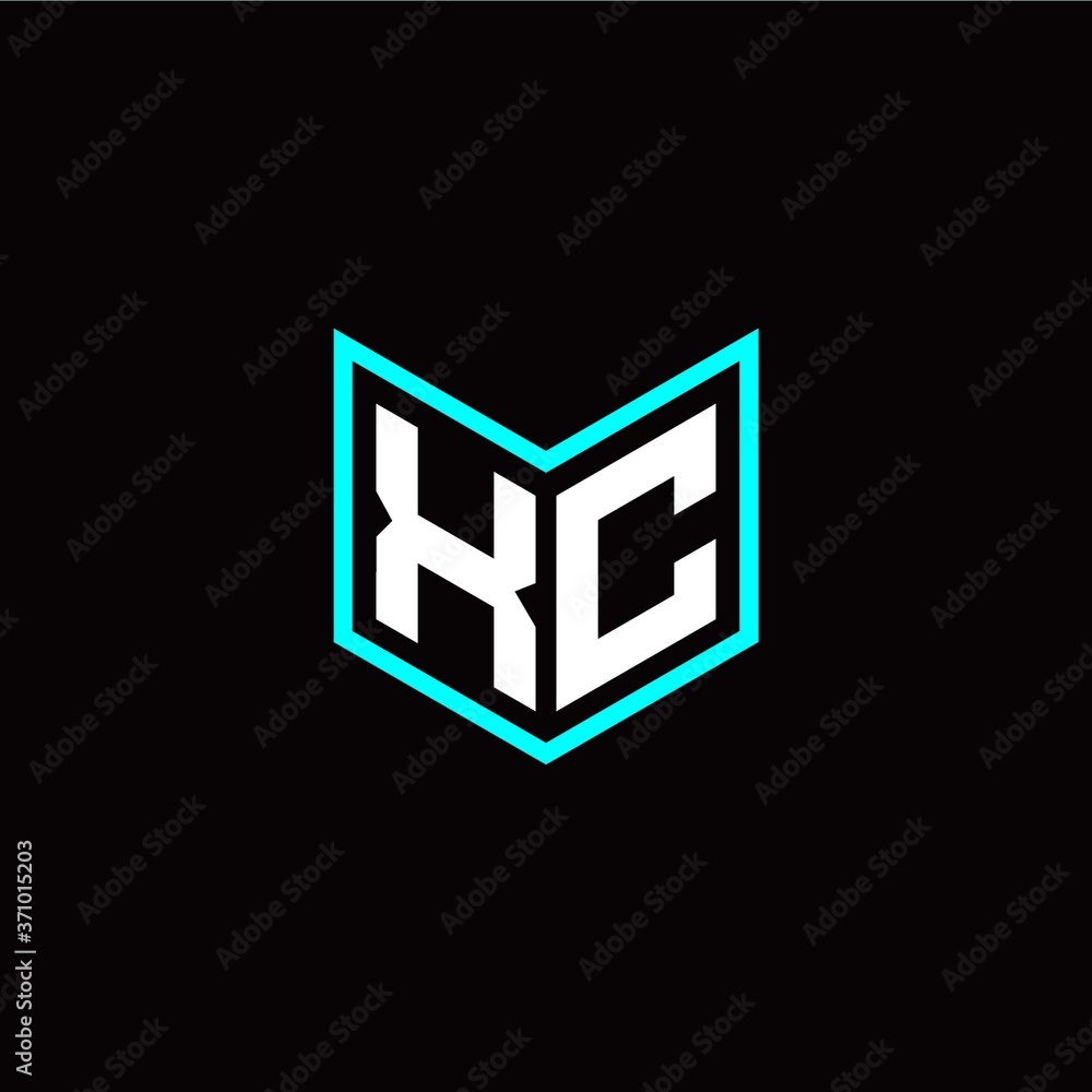 initial X C letter with book style logo template vector initial X C letter with book style logo template vector