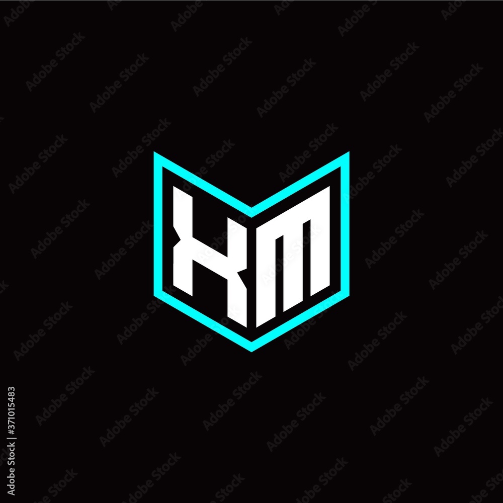 initial X M letter with book style logo template vector initial X M letter with book style logo template vector