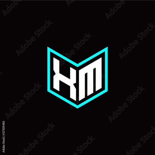 initial X M letter with book style logo template vector