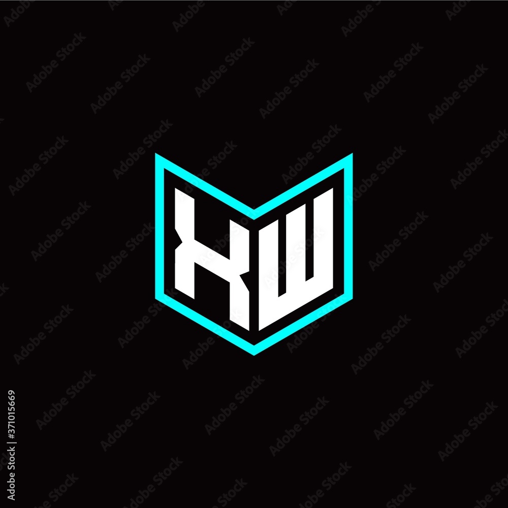 initial X W letter with book style logo template vector initial X W letter with book style logo template vector