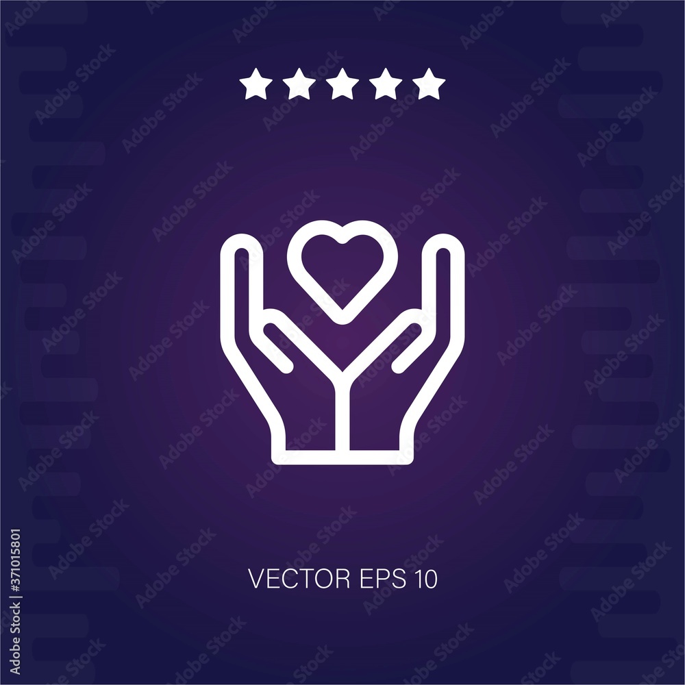 Obraz premium love vector icon modern illustration