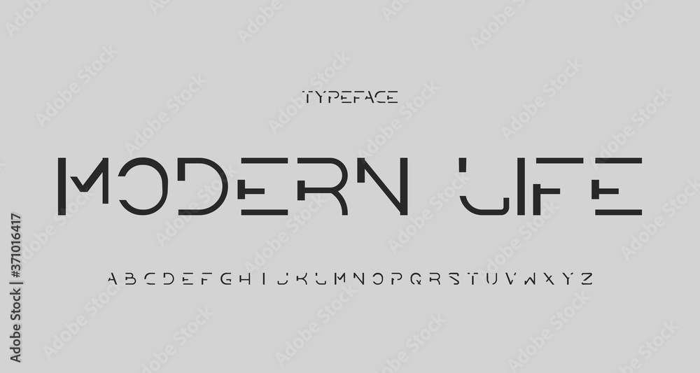Fototapeta Elegant modern alphabet sans serif font