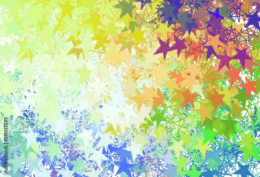 Light Multicolor vector template with sky stars.
