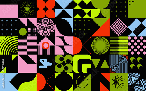 Colorful Geometric Vector Pattern Design