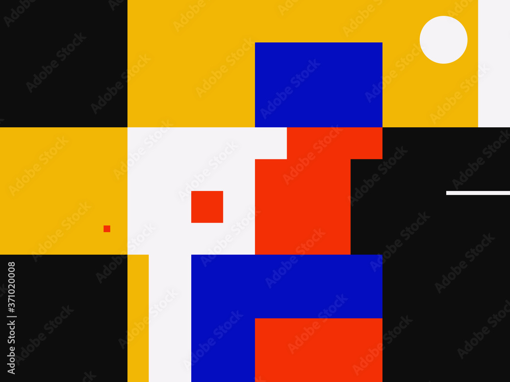 Fototapeta premium Bauhaus Abstract Vector Composition Design