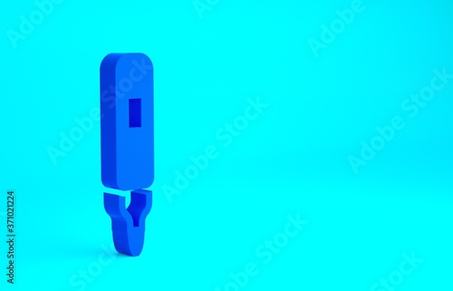 Blue Marker pen icon isolated on blue background. Felt-tip pen. Minimalism concept. 3d illustration 3D render.