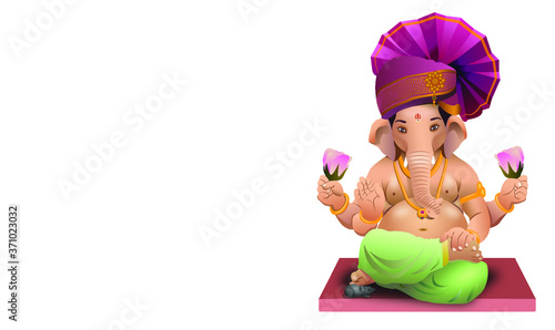 Illustration of Ganesha with feta 